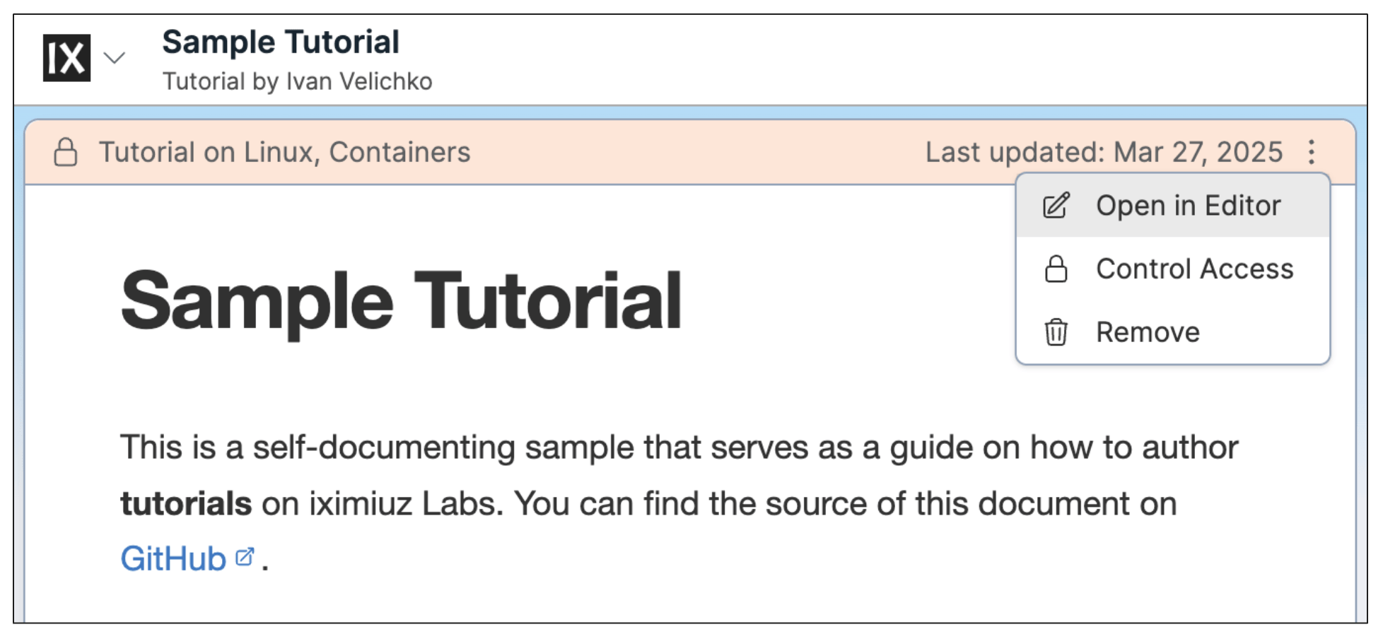 Open in Editor